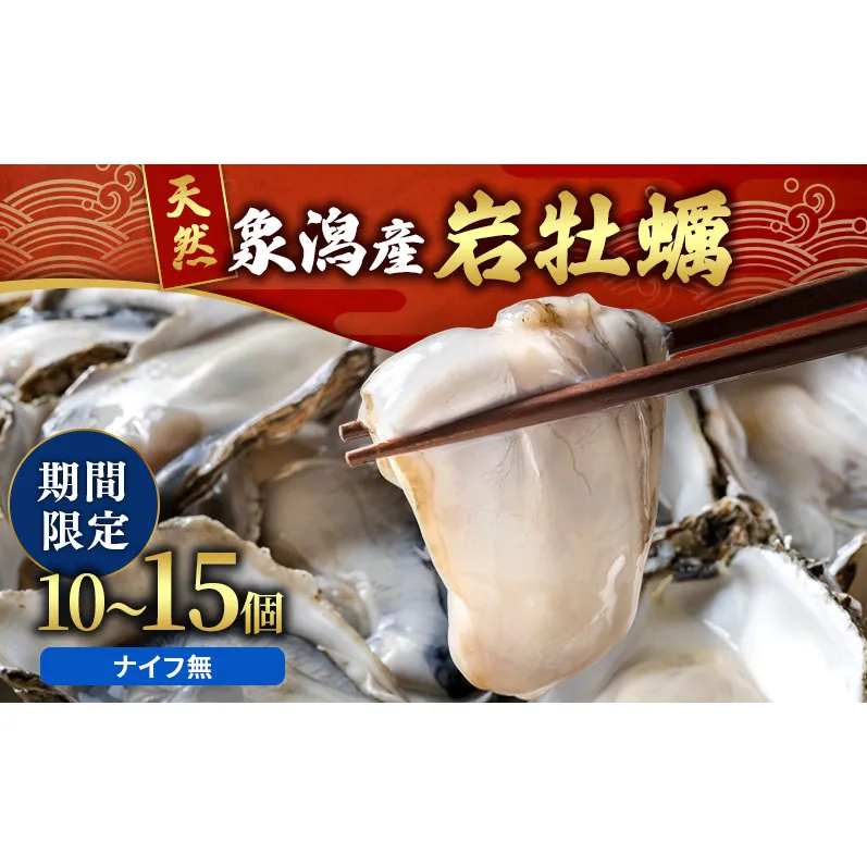 【先行予約 7月上旬～下旬発送予定】象潟産 天然岩牡蠣 10～15個 ナイフ無【牡蠣 夏牡蠣 かき 象潟 生食可 魚介類 海鮮　海産物 海の幸】　みずしまや