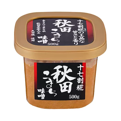 無添加秋田こまち味噌の定期便12ヶ月コース（500g×2パック/1回×6回発送 味噌 無添加 1年間） みそ 米味噌 