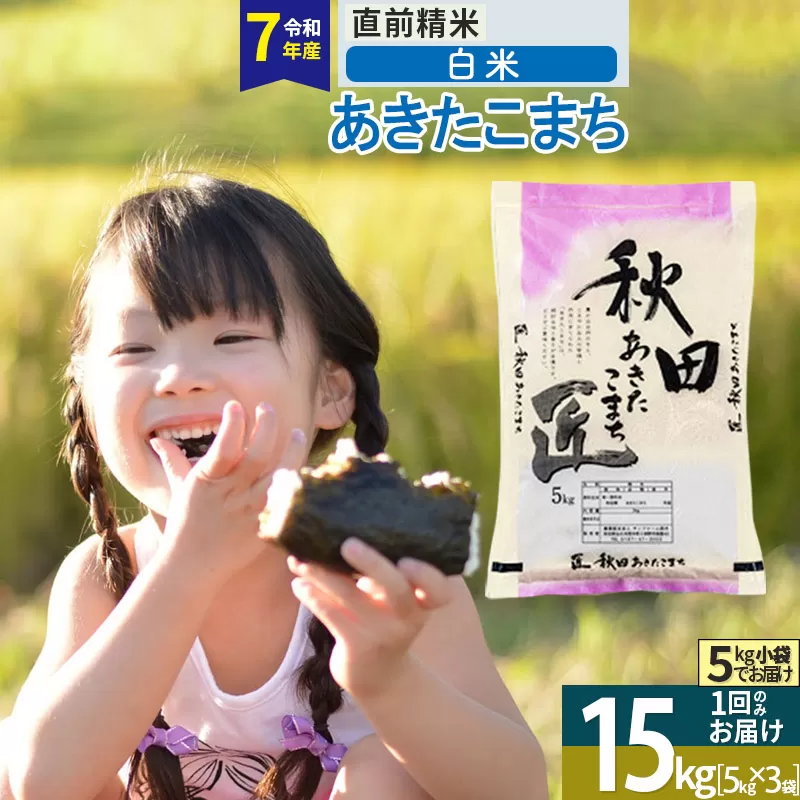 【白米】<令和7年産> 秋田県産 あきたこまち 15kg (5kg×3袋) 15キロ お米 匠 秋田県仙北市