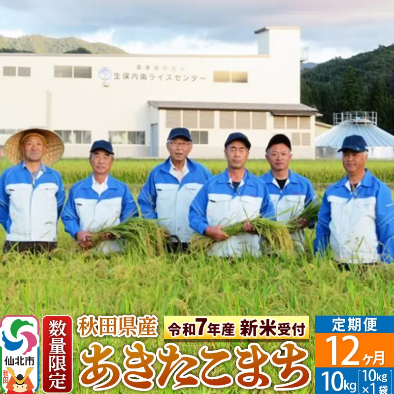 ＜令和7年産 新米予約＞《定期便12ヶ月》【白米】あきたこまち 10kg（10kg×1袋）×12回 令和5年産 精米  秋田県仙北市産 10キロ