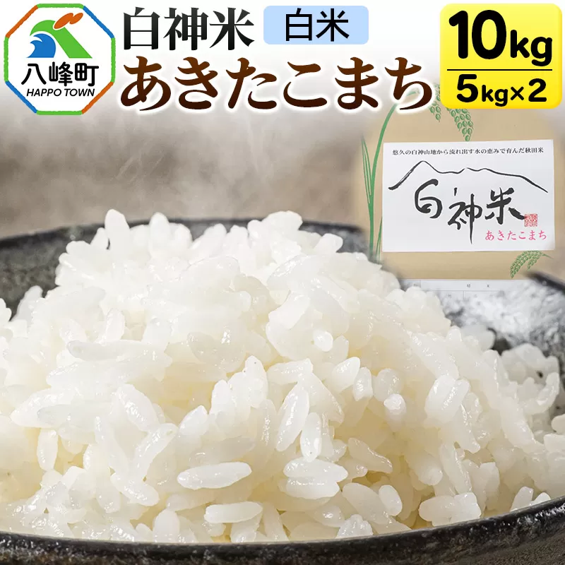 白神米 あきたこまち 秋田県産 10kg【白米】令和7年産 秋田県八峰町