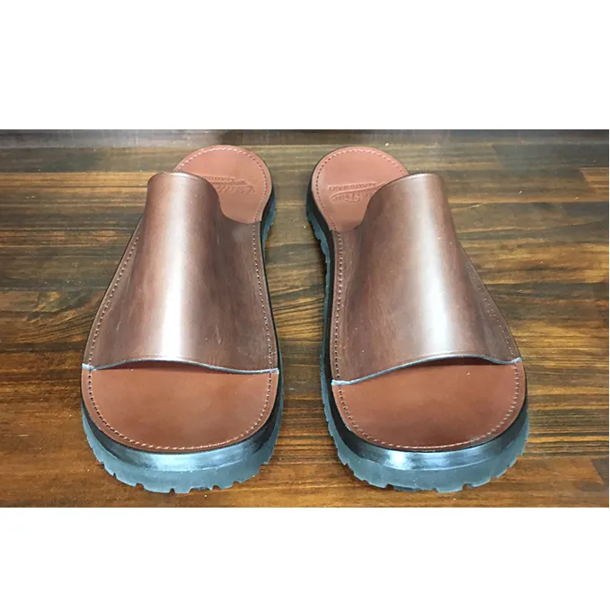 レザーサンダル（ブラウン）サイズ5（23～23.5cm）【キャッスルファイブレザーアート】 ファッション 靴 シューズ 牛革