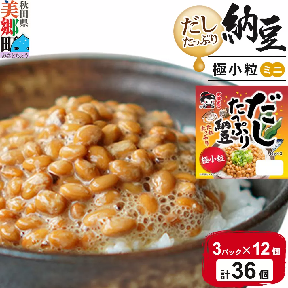ヤマダフーズ だしたっぷり 納豆極小粒 ミニ 3パック×12個（計36個）