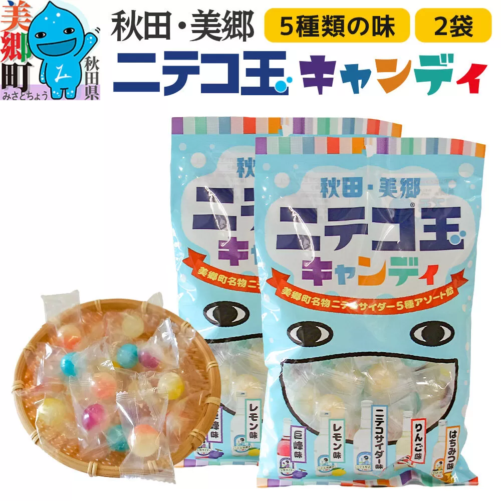 ニテコ玉キャンディ 5種アソート2袋セット あきた美郷づくり 秋田県美郷町