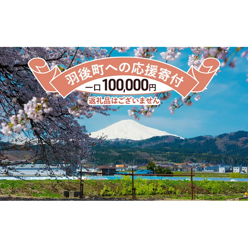 【返礼品なし】秋田県羽後町への寄付 応援 支援 寄附のみ 100,000円【羽後町ふるさと納税】