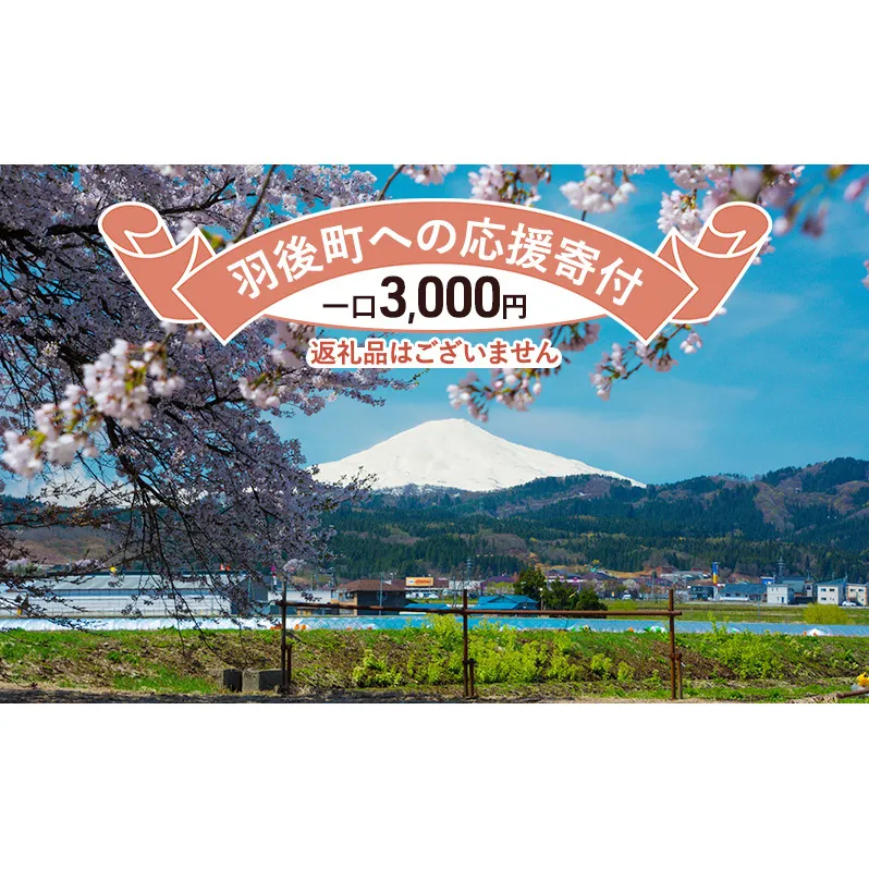 【返礼品なし】秋田県羽後町への寄付 応援 支援 寄附のみ 3,000円【羽後町ふるさと納税】