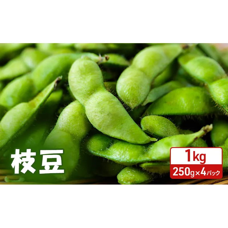 先行受付 秋田県 羽後町産 枝豆 1kg （250g×4） [えだまめ 簡単調理レンジ 国産 国産野菜 おつまみ] 