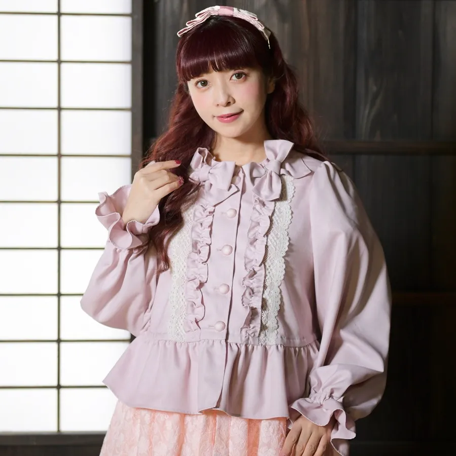 先行予約 アトリエ小町　クラシカルドールジャケット　無地・ピンク フリーサイズ　青木美沙子さんコラボ [服 ロリータ ロリータファッション スイートロリータ 可愛い レディース 姫 お姫様  ]