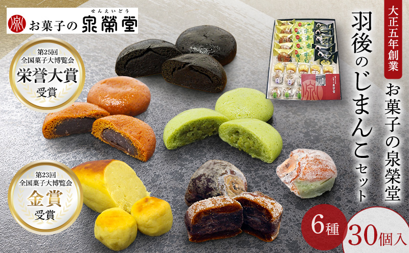 大正五年創業［お菓子の泉榮堂］羽後のじまんこセット 6種30個入