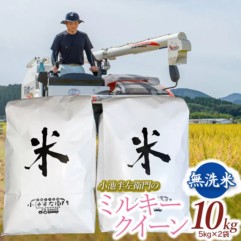 数量限定 【令和7年産先行予約】 山形県庄内産 小池半左衛門のお米 ミルキークイーン 無洗米 10kg (5kg×2袋)