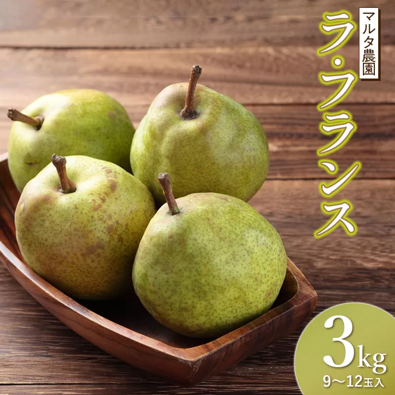 【令和7年産】ラ・フランス 3kg (9~12玉) マルタ農園