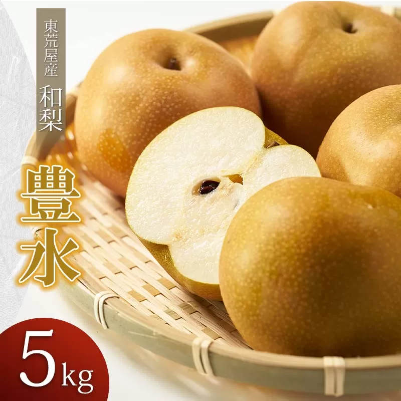 【令和7年産先行予約】 東荒屋産　豊水　(和梨)　5kg　山形県鶴岡市 鶴岡中央青果