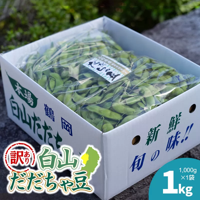 【令和8年産先行予約】【訳あり】白山だだちゃ豆　1kg（1kg × 1袋）　長五郎