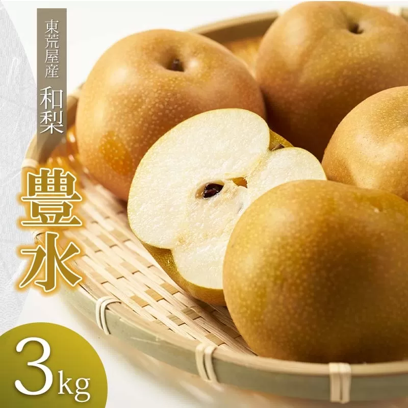 【令和7年産先行予約】 東荒屋産 　豊水　(和梨)　3kg 　山形県鶴岡市 鶴岡中央青果