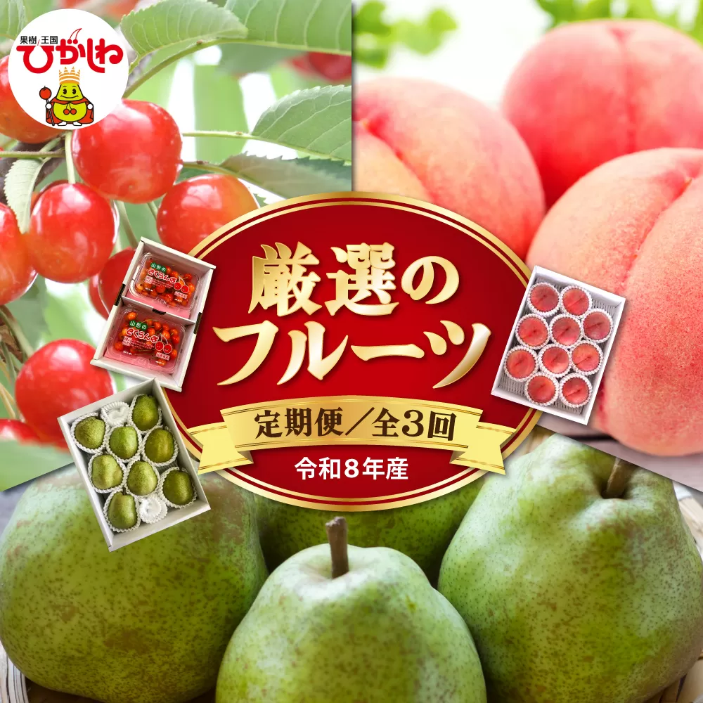【2026年 先行予約 3回定期便】令和8年6月発送開始 東根市 厳選のフルーツ! 東根市旬のフルーツ定期便 山形県 東根市 hi104-007