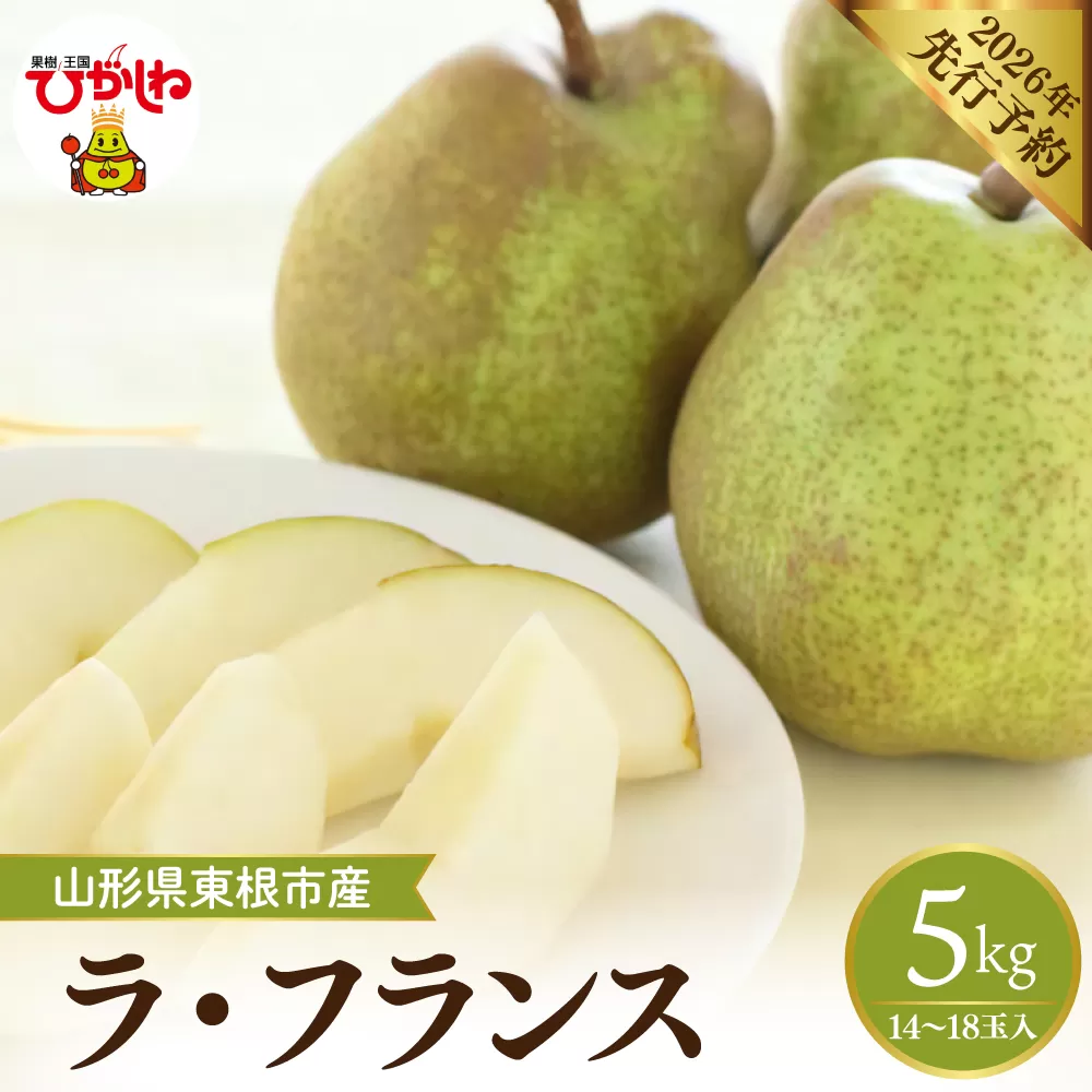 【2026年産先行予約】 フルーツの女王「ラ・フランス」 約5kg (14〜18玉入) 山形県 東根市 hi026-060