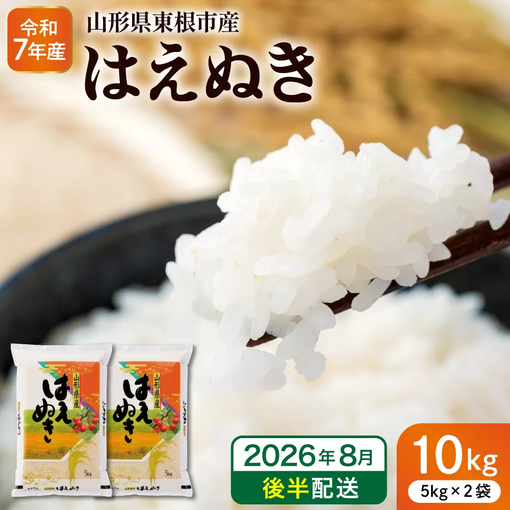 【令和7年産米】※2026年8月後半発送※ はえぬき10kg 山形県 東根市産 深瀬商店提供 hi053-063-083