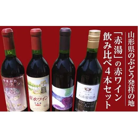 日本ワインの原点「赤湯赤ワイン」飲み比べセット 各720ml 山形県 南陽市 [309]