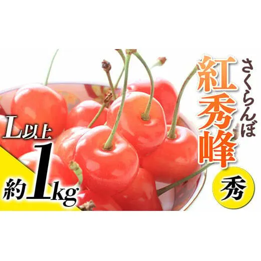【令和7年産先行予約】 さくらんぼ 「紅秀峰」 約1kg (秀 L以上) バラ詰め 《令和7年6月下旬～発送》 『生産者おまかせ』 サクランボ 果物 フルーツ 産地直送 山形県 南陽市 [887]