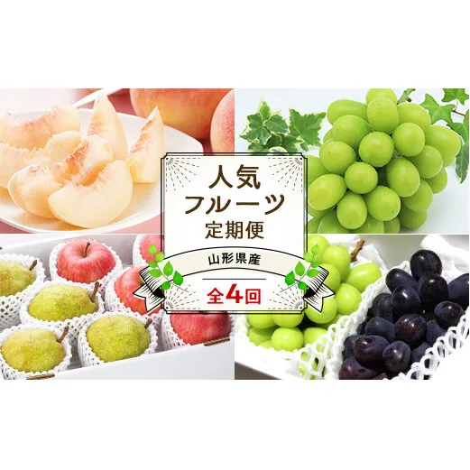 【令和8年産先行予約】 《定期便4回》 JA 夏秋冬人気フルーツ定期便 『JA山形おきたま』 山形県 南陽市 [1492]