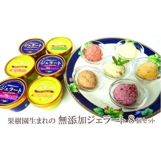 果樹園生まれの 無添加ジェラート 8個セット 『漆山果樹園』 山形県 南陽市 [228]