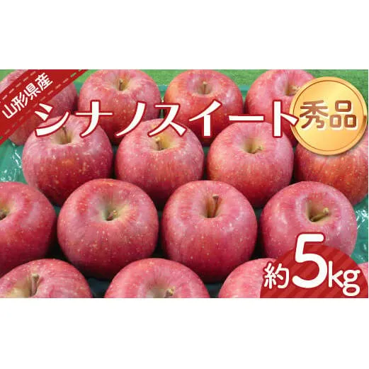 【令和7年産先行予約】 りんご 「シナノスイート」 約5kg （12～20玉 秀品） 《令和7年10月中旬～発送》 『カネタ高橋青果』 リンゴ 山形県 南陽市 [2183]