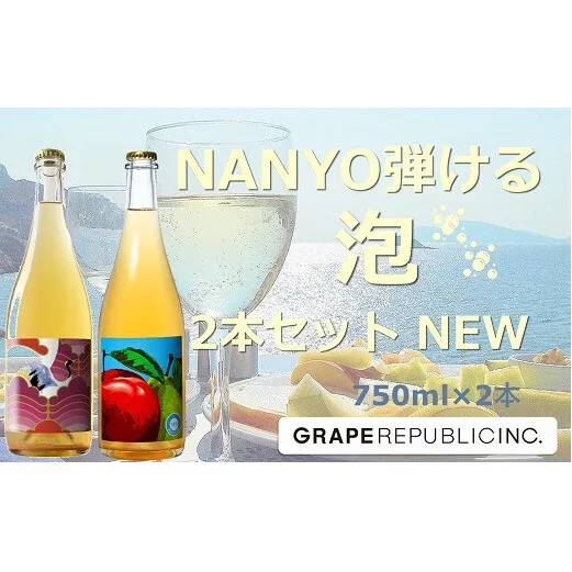 NEW NANYO弾ける泡セット 750ml × 2本 『(株)グレープリパブリック』 シードル 微発砲ワイン 山形県 南陽市 [2337]