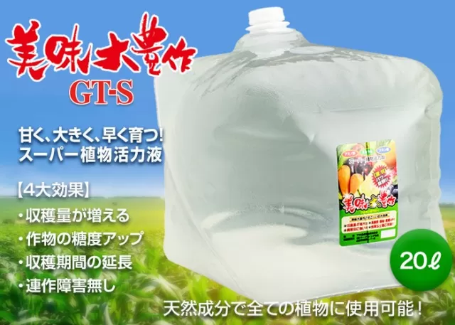 植物活力液 美味大豊作 GT-S 20L 肥料 園芸 野菜 花 作物 F21A-425
