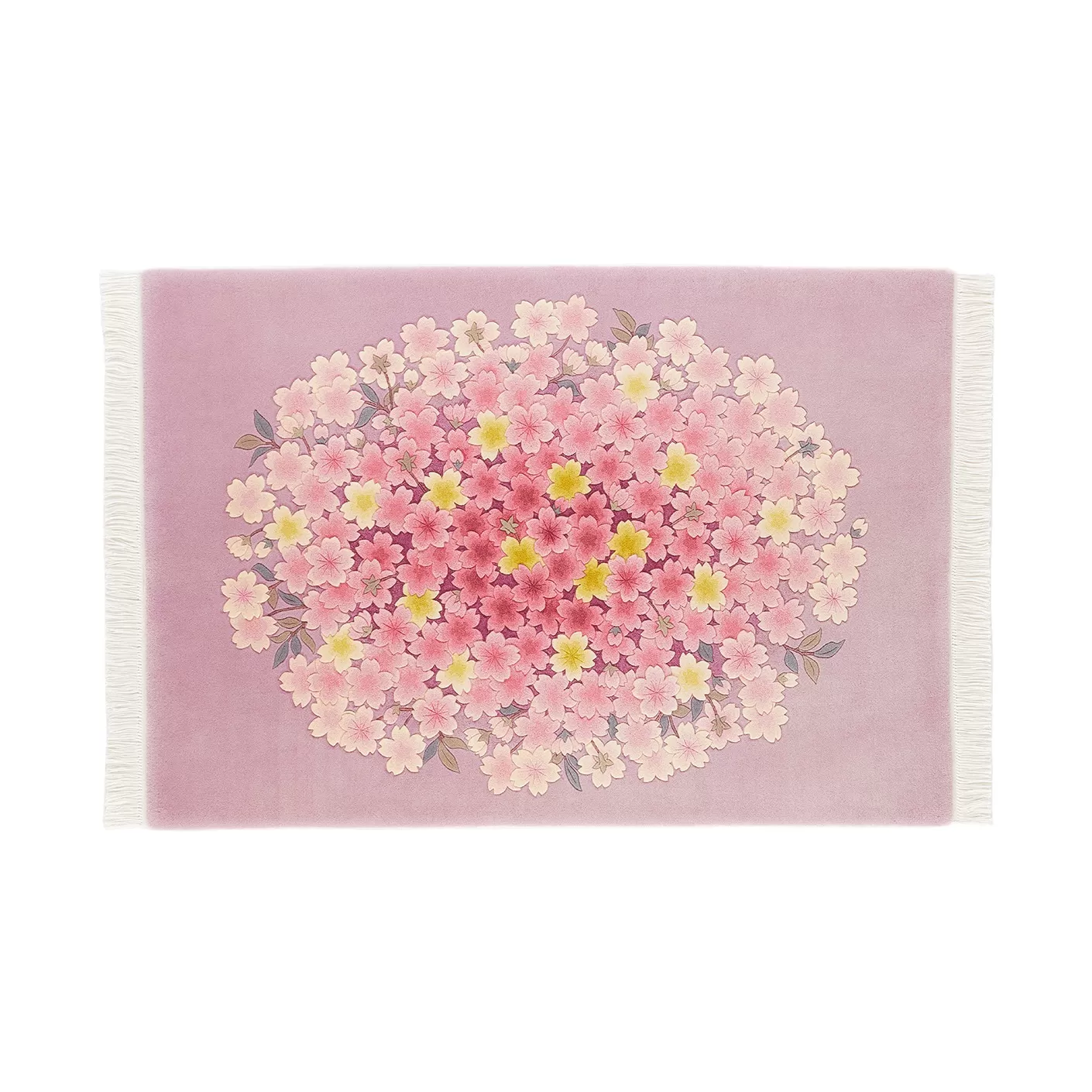 【山形緞通 古典ライン】『桜花図』（縦140×横200cm） F21A-177