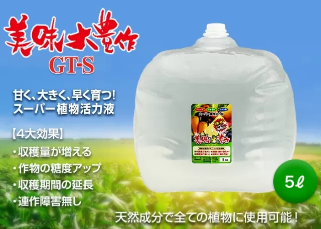 植物活力液 美味大豊作 GT-S 5L 肥料 園芸 野菜 花 作物 F21A-423