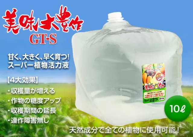 植物活力液 美味大豊作 GT-S 10L 肥料 園芸 野菜 花 作物 F21A-424