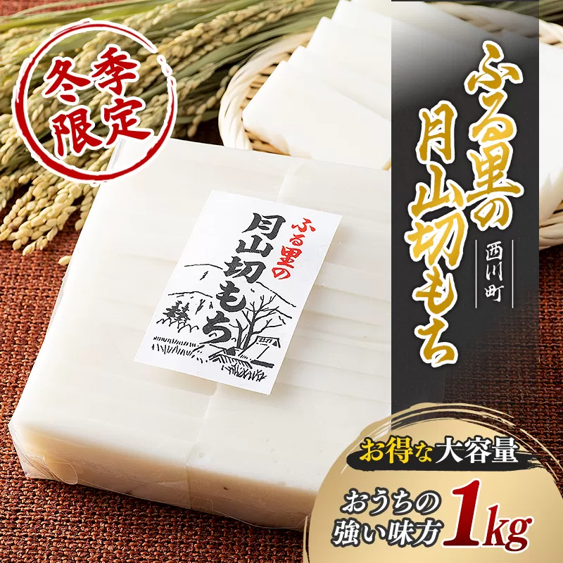 ≪先行予約≫冬季限定 角餅 ふる里の月山切り餅 1kg 山形県産水稲もち米使用 2026年12月中旬から順次発送 柔らかい やわらかい 滑らか なめらか 白餅 お餅 餅 もち モチ 米 国産 山形県産 冬季 冬 年末 年始 正月 期間限定 山形県 西川町 月山 FYN6-004