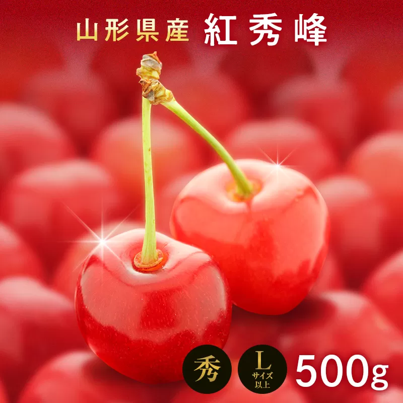 FYN9-602 《2026年先行予約》山形県産 さくらんぼ 紅秀峰 500g 秀 L以上 バラパック詰め 2026年6月中旬から順次発送 果実 果物くだもの フルーツ 桜桃 サクランボ 化粧箱 贈り物 ギフト 贈答用 家庭用 自宅用 産地直送 山形県 西川町 月山