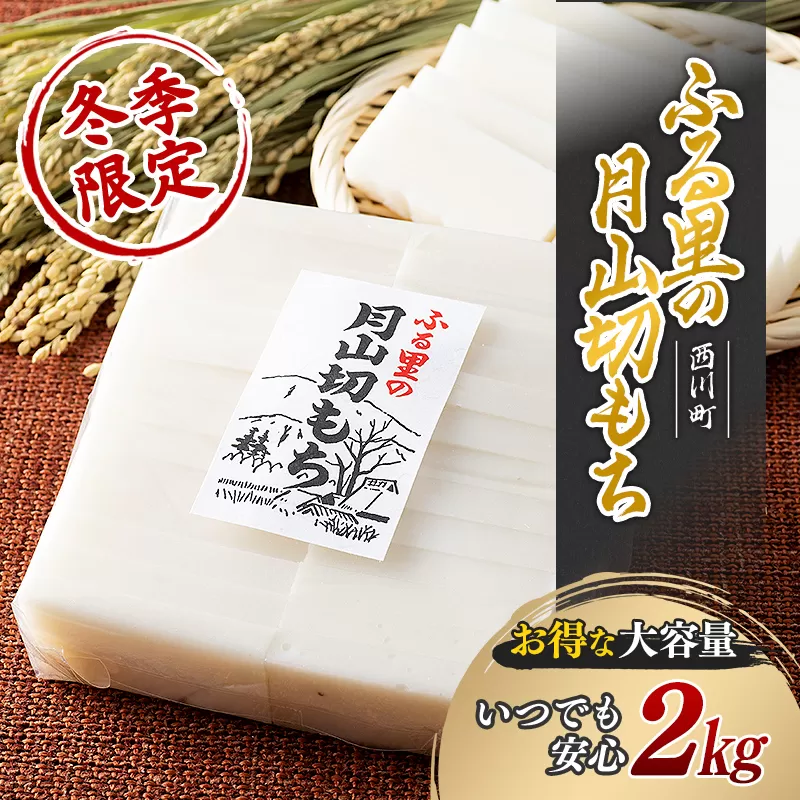 ≪先行予約≫冬季限定 角餅 ふる里の月山切り餅 1kg 2個セット 山形県産水稲もち米使用 2026年12月中旬から順次発送 柔らかい やわらかい 滑らか なめらか 白餅 お餅 餅 もち モチ 米 国産 山形県産 冬季 冬 年末 年始 正月 期間限定 山形県 西川町 月山 FYN6-005