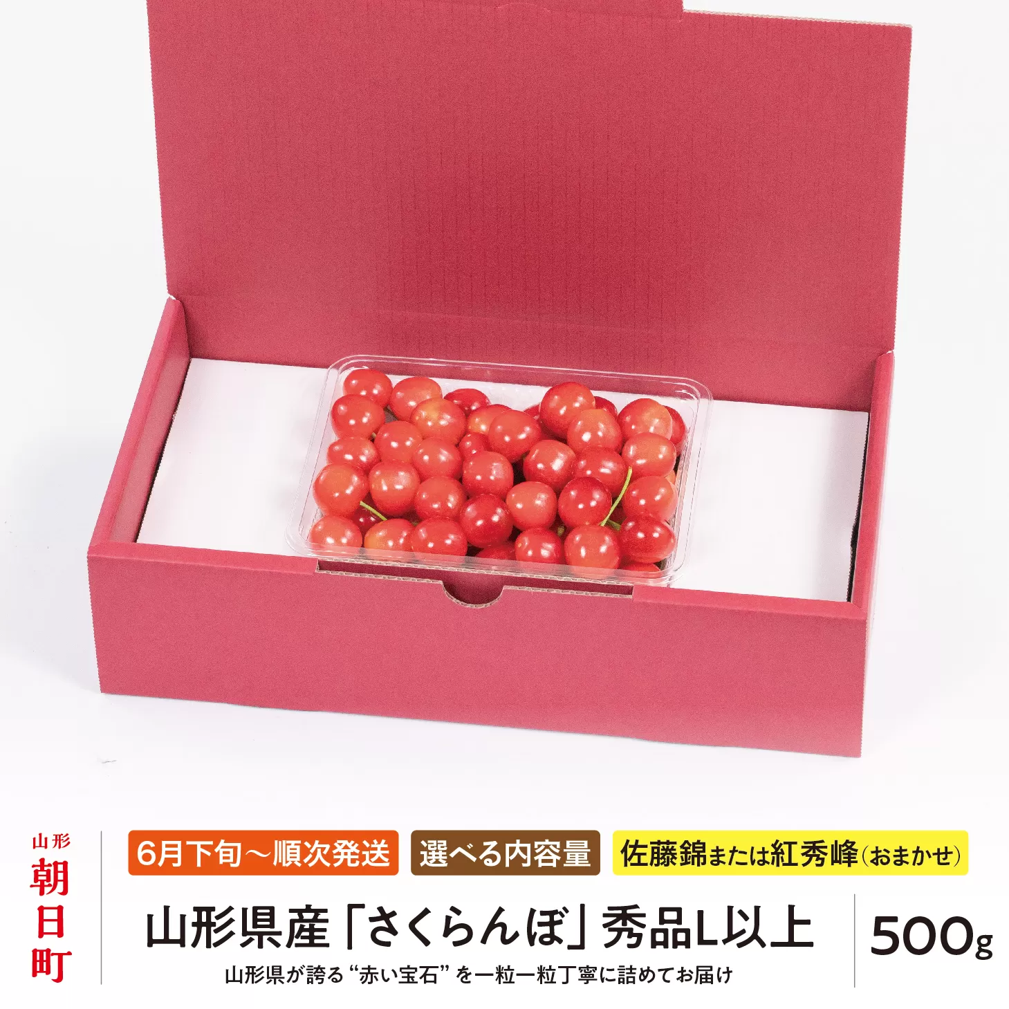 ＜ 先行予約 ＞ 山形県産 さくらんぼ （ 佐藤錦 ・ 紅秀峰 ） 秀品 L以上 500g 【2026年6月下旬から7月上旬発送】 山形県 果物 フルーツ 初夏 夏 送料無料