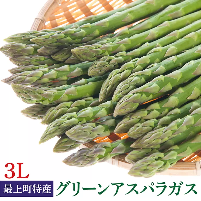 【令和7年産予約】最上町特産グリーンアスパラ３Lサイズ１kg