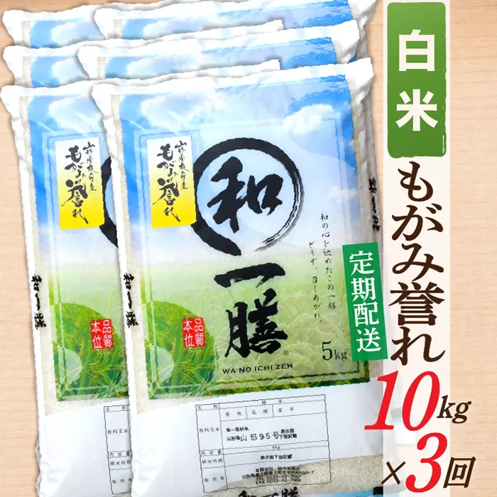 【定期便】【白米】 令和7年産 もがみ誉れ 10kg (5kg×2) 3回配送