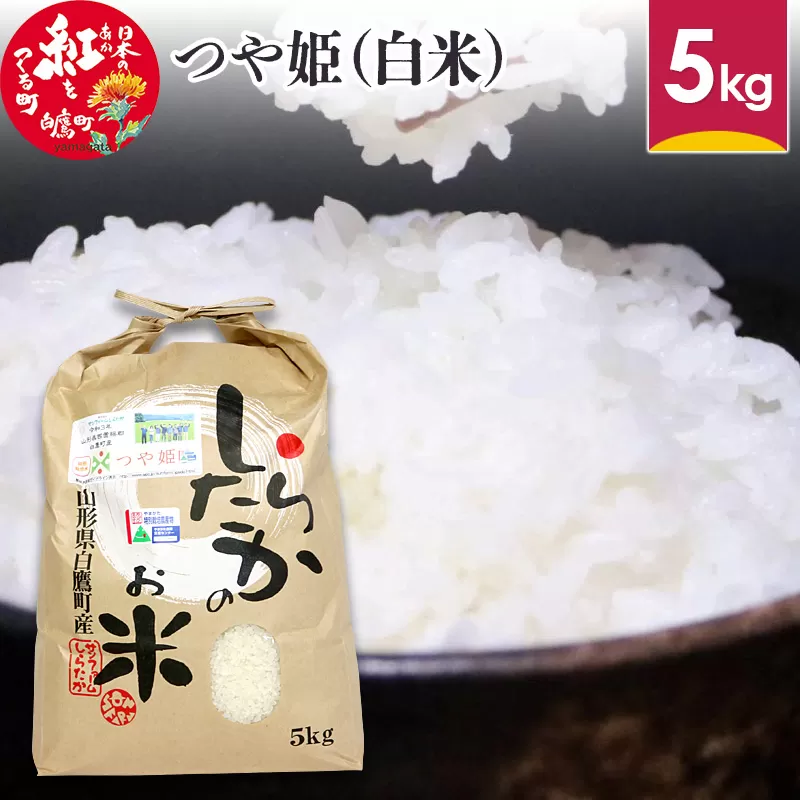 【白米】つや姫 5kg（特別栽培米）令和5年産 山形県産 しらたかのお米