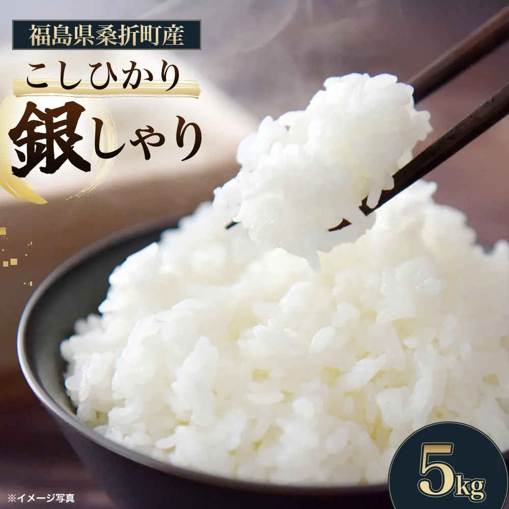 福島県桑折町産こしひかり「銀しゃり」　5kg　【07301-0254】