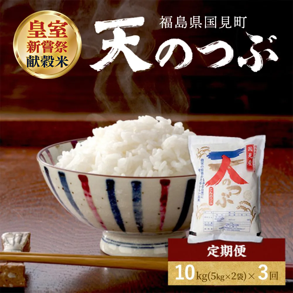 【令和8年産】【全3回定期便】米　 国見町産　天のつぶ 10kg（5kg×2袋）　 3回定期便 ※2026年10月～発送