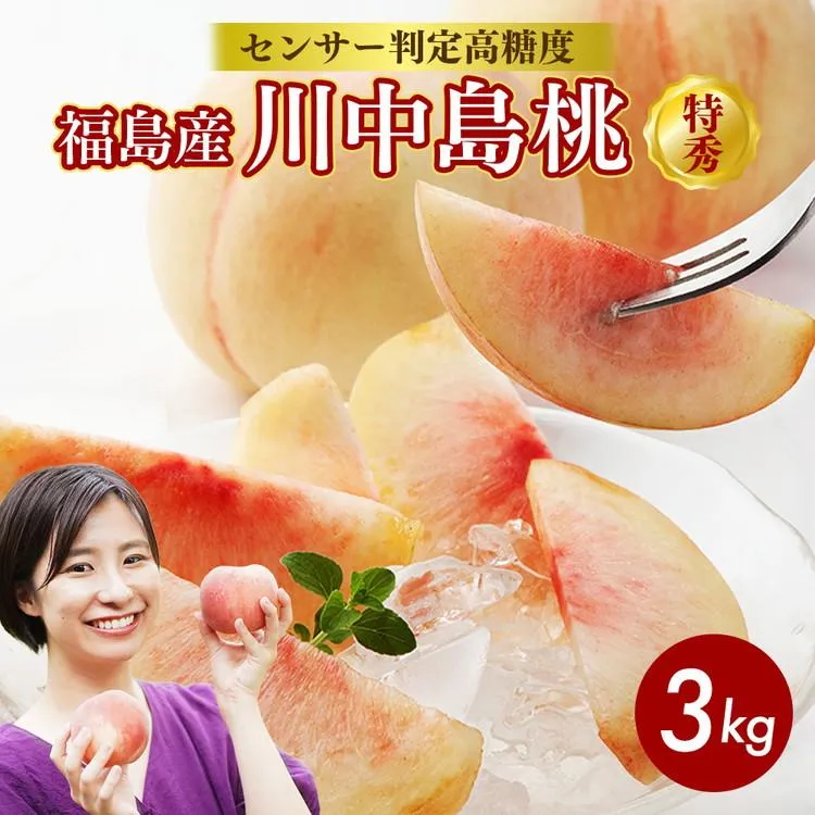 透過式光センサー川中島白桃 特秀3kg相当 9玉～11玉＜ ふくしま未来農業協同組合 ＞ | ふくしま 桃 福島 もも 国見 モモ ※2026年8月～発送