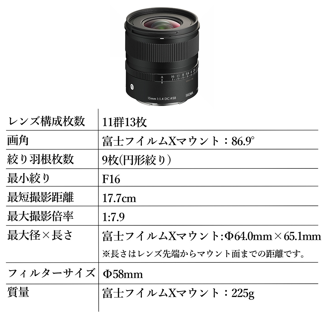 SIGMA 15mm F1.4 DC | Contemporary【富士フイルム Xマウント】カメラ