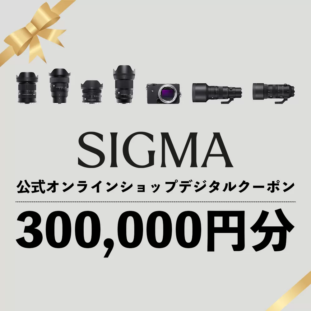 シグマ SIGMA 公式 オンラインショップ　カメラ・レンズ 購入クーポン（300,000円分）