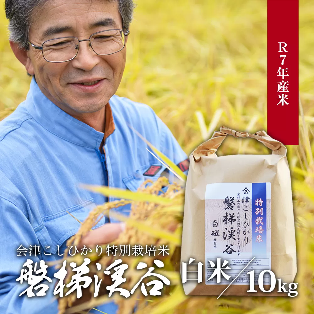 Aランク会津コシヒカリ特別栽培米「磐梯渓谷」 （減農薬栽培）令和７年産　10kg