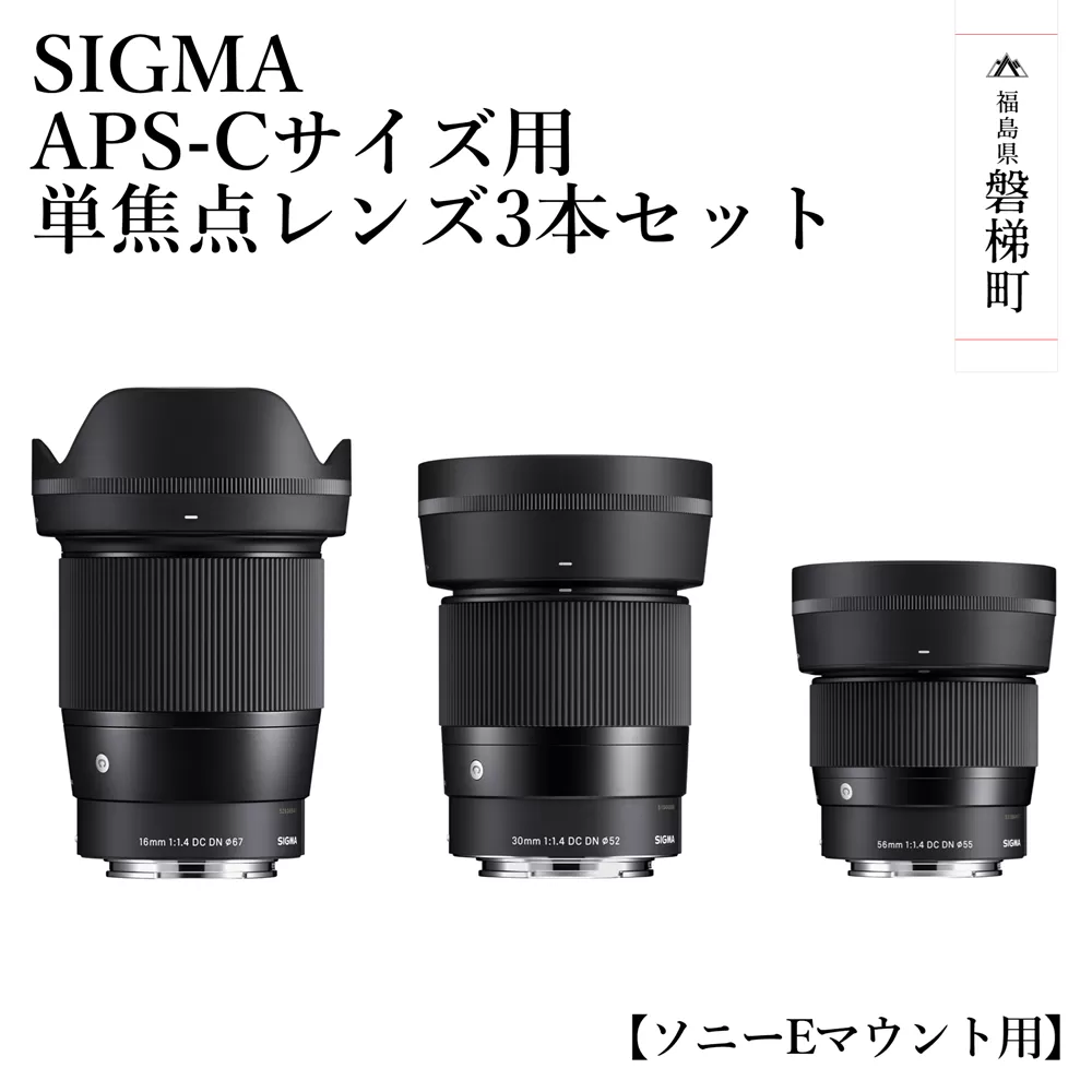 【ふるさと納税】SIGMA APS-Cサイズ用 単焦点レンズ3本セット（ソニーEマウント用）