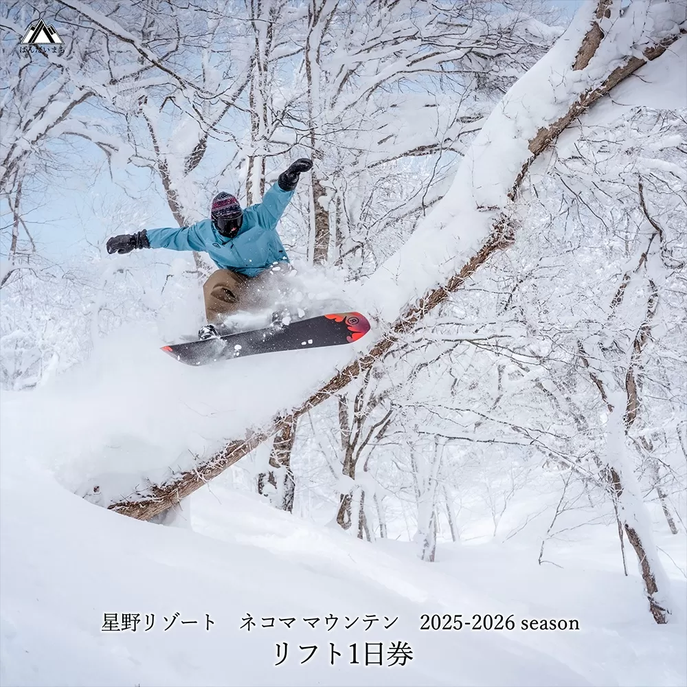 2025-2026シーズン 星野リゾート ネコマ マウンテン(旧アルツ磐梯・旧猫魔スキー場)リフト1日券[期間限定]