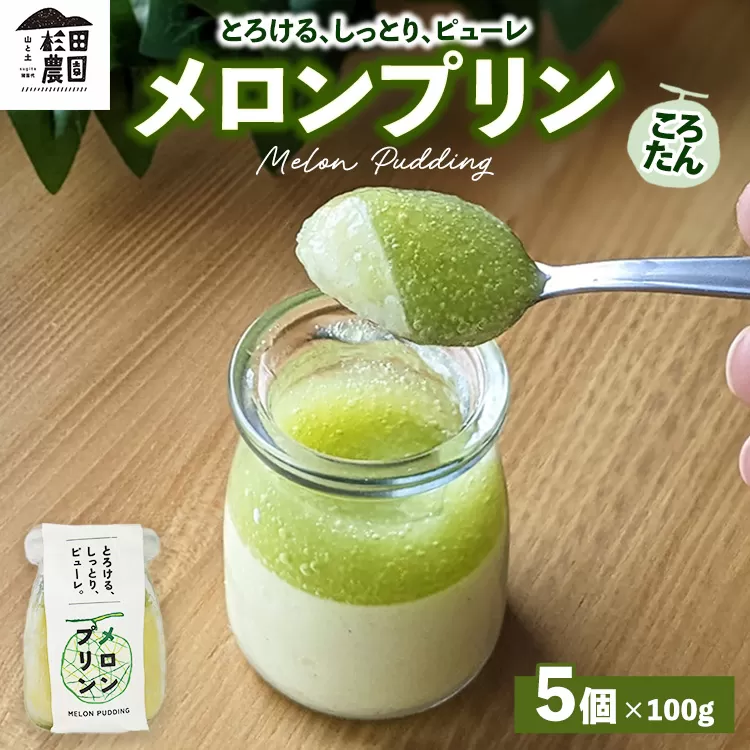 ころたん メロン プリン 5個入 ｜ 冷凍 洋菓子 冷凍 スイーツ デザート お菓子 ※沖縄・離島への配送不可