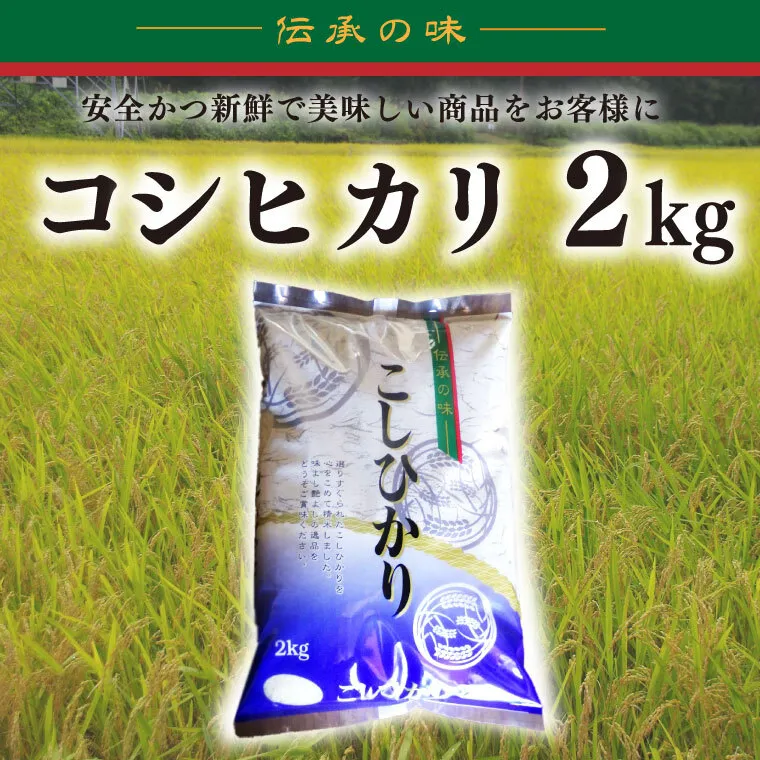 【令和7年産新米】コシヒカリ　2kg【新米 安心 美味しい お米 おにぎり 茨城県 北茨城市】(BD101)
