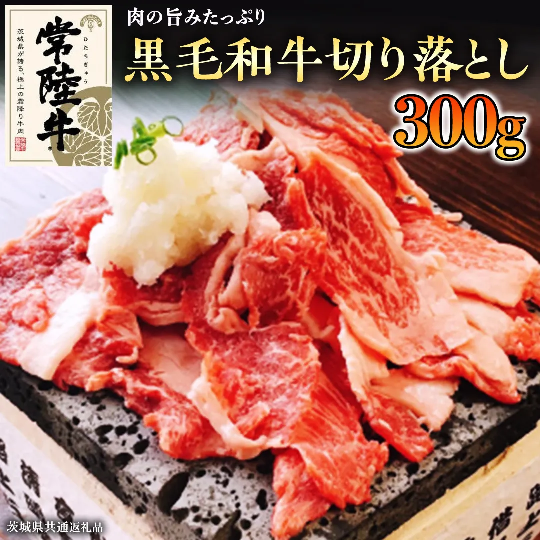 【和牛】常陸牛 厳選 切り落とし 肉 300g ( 茨城県共通返礼品 )国産 焼肉 焼き肉 バーベキュー BBQ ブランド牛 黒毛和牛 赤身 牛肉 ギフト 贈り物 お祝い 贈答