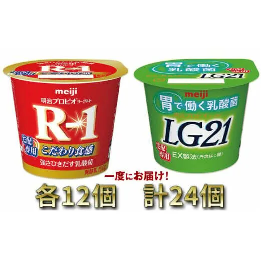 明治R-1ヨーグルト 12個・LG21ヨーグルト 12個